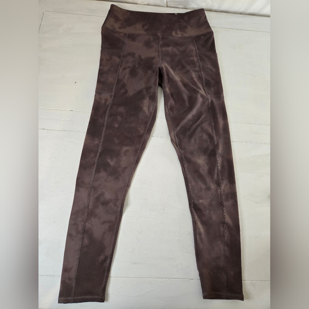 Maurices Leggings Size Medium High Waisted Purple Tie-dye